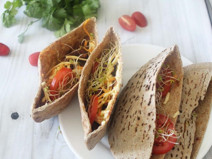 Smashed Bean Pita Sandwiches
