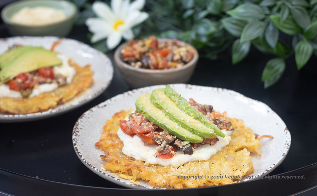 Tapenade-over-Latkes-with-Avocado-w
