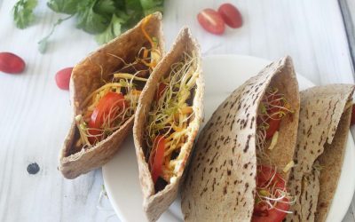 Smashed Bean Pita Sandwiches recipe