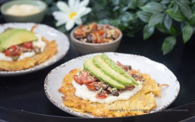 Tapenade-over-Latkes-with-Avocado-w